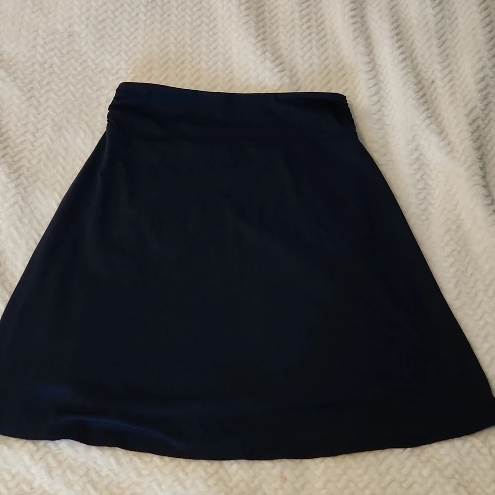 Patterned Blue-toned Abstract A-Line Women's Reversible Skirt